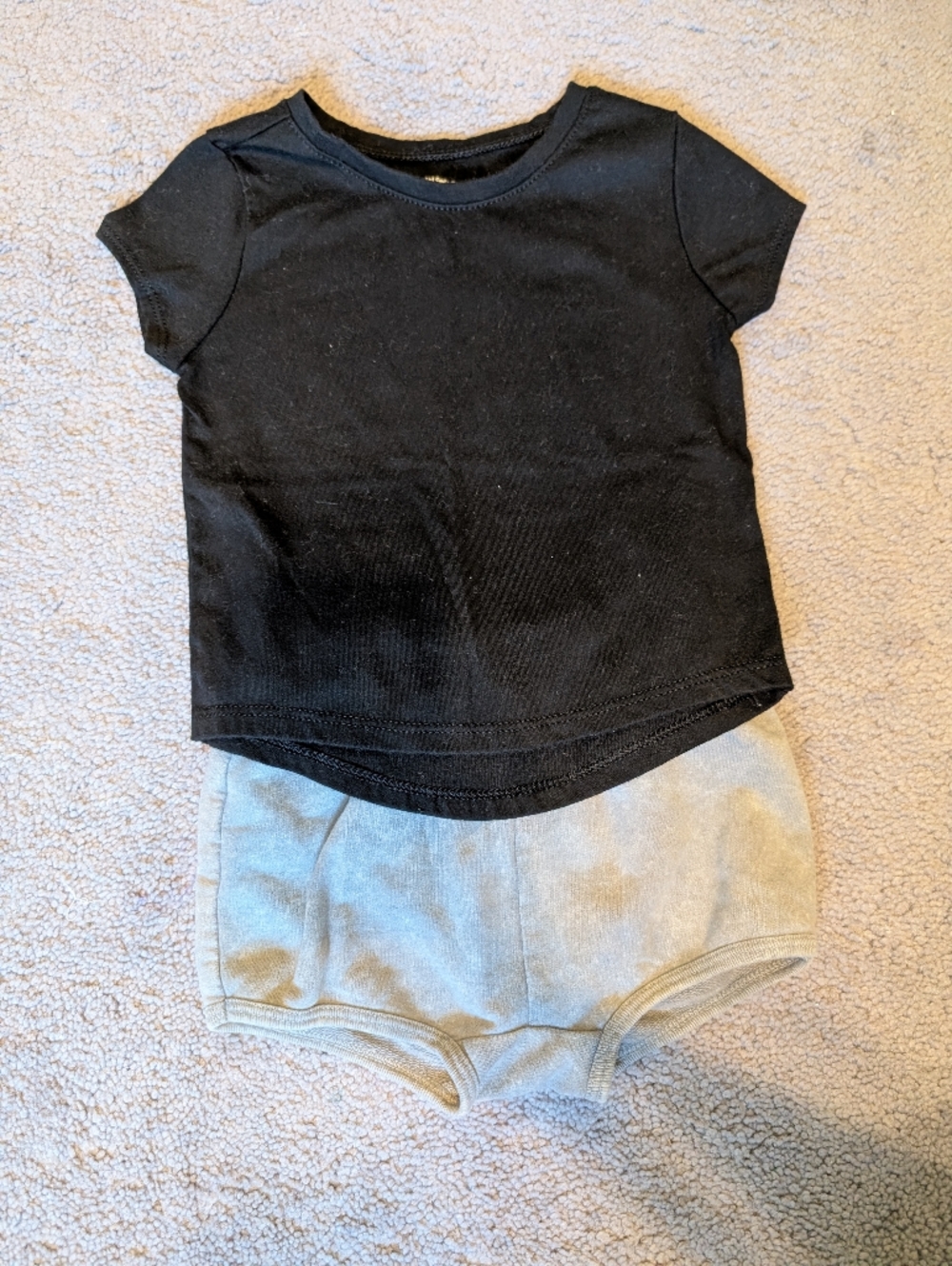 Garanimals And Cat & Jack Black Tee & Light Gray Shorts 18 Months Toddler